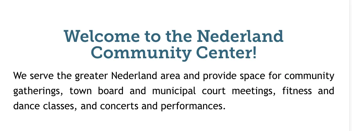 Nederland Community Center